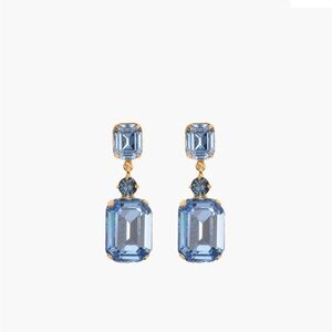 Jennifer Behr Blue and Gold Drop Earrings
